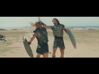 duel between achilles and hector. movie troy (2005)