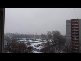 heavy snow march 22, 2019 even mytishchi can not be seen